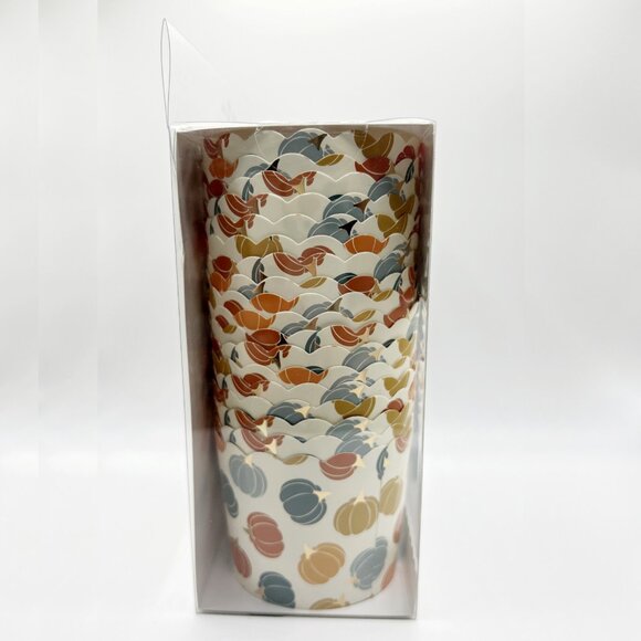 NEW My Minds Eye Pumpkin Patch Baking Cups - 36 Count, Gold/Multi - Picture 3 of 4